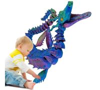 Dragon Imprimé en 3D - Figurine De Dragon Entièrement Articulée, Jouet À Articulations Flexibles, Sculpture De Dragons en PLA pour La Décoration De La Maison Et du Bureau, Cadeau Anti-Stress P