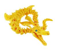 Dragon imprimé en 3D : jouet anti-stress articulé en PLA, dragon de , conception d'articulations flexibles, mouvement doux, construction durable, décoration de bureau, cadeau fantaisie
