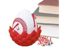 Dragon Imprimé en 3D - Jouet De Bureau Anti-Stress | 3D avec Œuf | pour Bureau De Travail À Domicile Étagère À Livres Voyage Anniversaire Vacances Garçons Adultes Passionnés De
