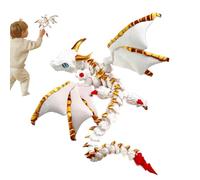 Dragon imprimé en 3D - Modèle ailé articulé, figurine de collection avec articulations flexibles, ornement de bureau avec design détaillé, figurine animale, pièce décorative pour la maison, le bureau,