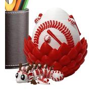 Dragon Imprimé en 3D | Petit Articulé À Manipuler avec Jouet Inclus - Œuf Imprimé en 3D,Idéal pour Anniversaires Maison Voiture