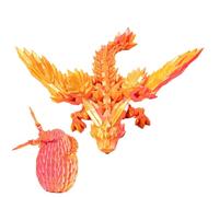 Dragon imprimé en dans Un œuf, Dragon en Cristal articulé avec œuf de Dragon, Jouet Fidget Toy en, articulations Flexibles, décoration d'intérieur