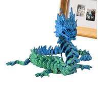 Dragon imprimé : figurine flexible, jouet de créature fantaisie articulée, décoration de bureau exécutif accrocheur dragon stress pour s'amuser