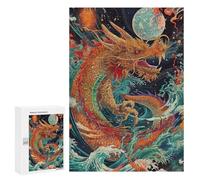 Dragon in Space Art Print Puzzle 300 Pièces Educa Jouet en Bois Cadeau Unique Décoration Intérieure Jeu Éducatif Challenge Toy Adultes Et Enfants À Partir De 14 Ans 300 PCS