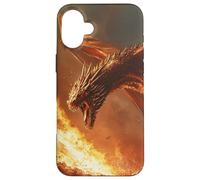 Dragon Inferno : La Colère du feu Ardent, Fantasy médiévale Coque pour iPhone 16 Plus