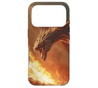 Dragon Inferno : La Colère du feu Ardent, Fantasy médiévale Coque pour iPhone 17 Pro