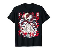 Dragon Japonais Kitsune Mythe du Renard à Neuf queues Art de T-Shirt