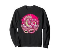 Dragon Japonais rétro Art Japonais Rose Dragons Amoureux Filles Sweatshirt