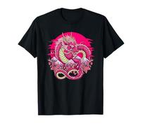 Dragon Japonais rétro Art Japonais Rose Dragons Amoureux Filles T-Shirt