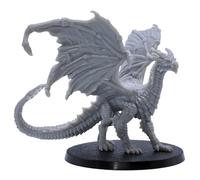 Dragon jaune - Miniature Fantasy Drake avec envergure de 110 mm | Miniatures épiques à l'échelle 32 mm | DND, Pathfinder, RPG, jeux de guerre | Modèle en résine non peinte | Collecteurs et joueurs