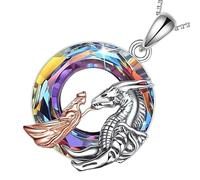Dragon Jewelry - Collier mignon et tendance pour fille avec dragon, chaîne réglable pour femme, pour un usage quotidien, un rendez-vous, une fête de mariage, un festival, un voyage, Noël, un