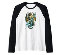 Dragon Jouant de la Guitare électrique Rock and Roll Manche Raglan