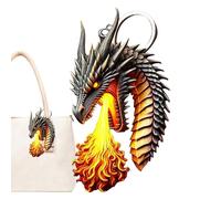Dragon Keychain, Dragon Key Ring - Support de voiture à gradient acrylique | Décoration de dragon portable, ornement de style chinois, pendentif créatif, Couleur : orange., Fare riferimento alla