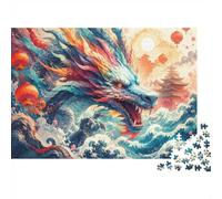Dragon Lanterne Vague 1000pcs Mini Puzzle pour Adultes Difficile | 70x50cm Carton Décor Salon Structure Durable Cadeau Anniversaire Relaxation