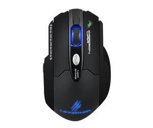 Dragon - Leviathan - Souris de Jeu Filaire/tressé (1,8 mètre) Noir - USB 2.0 avec 6 Boutons - Capteur Bleu (800/1600/2400/3200)