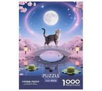 Dragon-Li 1000 Pieces Puzzle Pet Chat Puzzles The Art of Colour Décorations Familiales Cadeau Jouets Défi 38x26cm/1000pcs