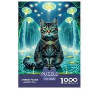 Dragon-Li 1000 Pieces Puzzle Pet Chat Puzzles The Art of Colour en Papier pour La Le Cadeau Parfait pour La Famille Et Les Amis Difficile Pourles 38x26cm/1000pcs