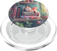 Dragon Librarian Bookish Book Lading Alover Dragon Readers PopSockets PopGrip pour MagSafe