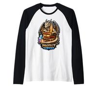 Dragon Library Guardian Garde Les Histoires en sécurité Manche Raglan