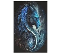 Dragon-Lion Puzzles Adulte 1000 Pieces Cadeau Famille Puzzle Classique 3D EnfFourmisJouet en Bois Cadeau Unique 78×53cm