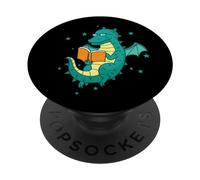 Dragon lit Un Livre Fable créature Conte de fées PopSockets PopGrip Adhésif