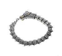 Dragon Lore And Smoke Rain Aesthetics Bracelet tendance pour homme Fabriqué selon des techniques traditionnelles avec alliage de cuivre (20 cm)