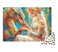 Dragon Madame Fantastique_2 Casse-tête 1000 Pièces avec Découpe Précise,Jeu De Puzzle Classique activité Zen pour Une Décoration Murale,Idée Cadeau Anniversaire 52x38cm/1000pcs