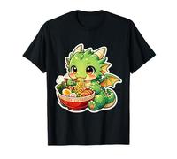 Dragon Mignon Mangeant Ramen Nouilles Amateurs de Soupe Enfants garçons Filles T-Shirt