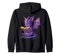 Dragon Mignon Qui lit - Design Fantasy Sweat à Capuche