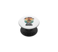 Dragon Mignon rétro I Can't Imagine Life Without Books PopSockets PopGrip Adhésif