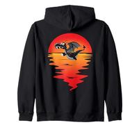 Dragon mignon vintage romantique Sunrise Sunset Dragon Sweat à Capuche