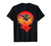 Dragon mignon vintage romantique Sunrise Sunset Dragon T-Shirt