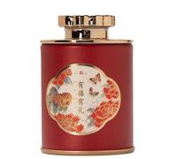 Dragon - Mini boîte à thé vide scellée - Mini boîte à thé portable en métal pour café, bonbons, thé (rouge-A)