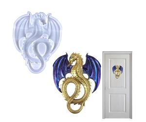 Dragon Moules en forme d'époxy - 3D Dragon Moules | Grands animaux statue en résine Casting Mold Home Office Craft Art Decor for Family | Wall Decoration Desktop Ornament Silicone Molds