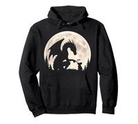 Dragon Mouse Hand Boop Nose Full Moon Fantasy Humour Outdoor Sweat à Capuche