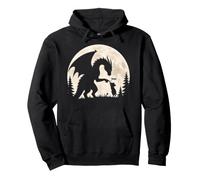 Dragon Mouse Hand Boop Nose Full Moon Fantasy Humour Outdoor Sweat à Capuche