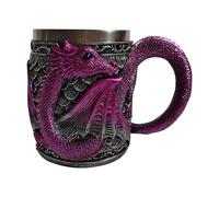 Dragon Mug, 400 ml Dragon Tankard Cup, Gothic Novelty Drinkware, Detailed Sculpted Design, Sturdy Resin Stainless Steel Insert for Themed Party, Morning Ritual, Study Breaks, Camping, Desk Display Use