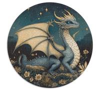 Dragon mystérieux |Fleurs Étoiles| Puzzles Amusants en Famille 1000pcs (67.5x67.5cm) Adultes