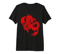 Dragon Mystique respire Le feu avec épée T-Shirt Haut de Gamme