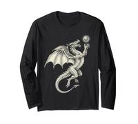 Dragon Mythique Tenant Une orbe Solaire Vintage Manche Longue
