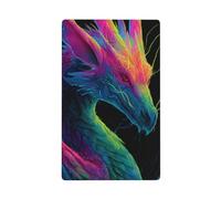 Dragon Neon Gradients Surreal Single Toggle Blank Wall Plate Light Switch Cover Decorative 1 Gang for Kitchen Room Bathroom Size 11.4 x 7 cm