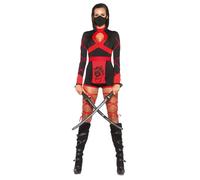 Leg Avenue Costume Dragon Ninja pour Femme Noir/Rouge Taille S