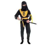 Dragon Ninja Skorpion costume déguisement garçon (Taille 7-9 ans), Black, Yellow