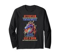 Dragon Out of Order Funny Fantasy Creature Humour Citation Manche Longue