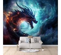 Dragon Papier Peint Panoramique Dragon Abstrait De Ciel étoilé Fantastique Papier Peint intissé 300 × 210 cm Intissé Photo Mural Moderne Poster Salon Chambre Mur de fond Décoration de Maison