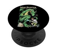 Dragon, Peintre Miniature Fantastique, Peinture à l'aérographe, RPG Amusant PopSockets PopGrip Adhésif