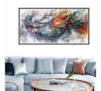 Dragon Peinture par Numero Adulte Style Chinois Peinture par Numero Adulte Grand Format XXL 50x100cm, DIY Peinture Numero Enfant Loisir Créatif, avec 3 Pinceaux et Pigment, Decoration Chambre Murale