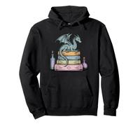 Dragon perché sur une pile de livres fantastiques romans rat de bibliothèque Sweat à Capuche