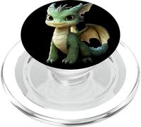 Dragon Petit Bébé Vert Dragon Doux Dragons PopSockets PopGrip pour MagSafe