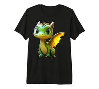 Dragon Petit Bébé Vert Dragon Doux Dragons T-Shirt Haut de Gamme